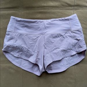 Rare Lululemon Lavender Speed Up Shorts 2.5”